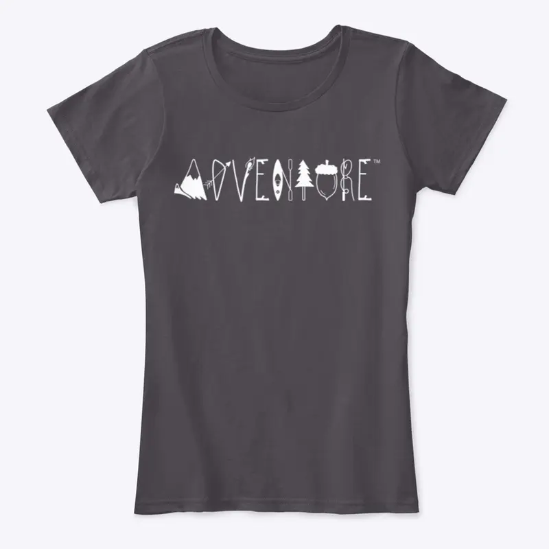 Women's ADVENTURE T-shirts white logo